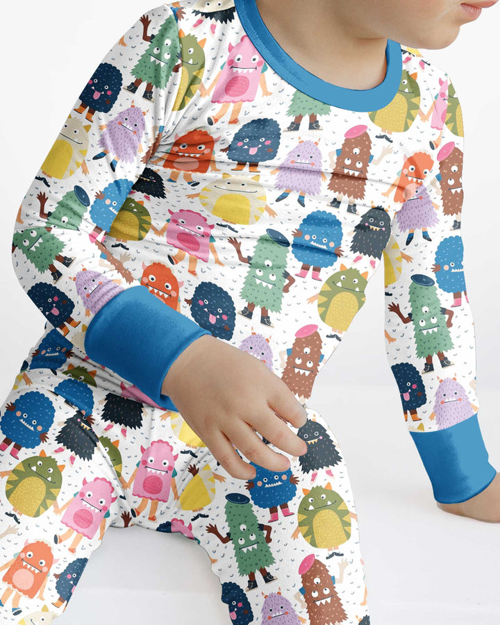 (Not So) Scary Monsters Bamboo Two Piece Long Sleeve Pajama Set