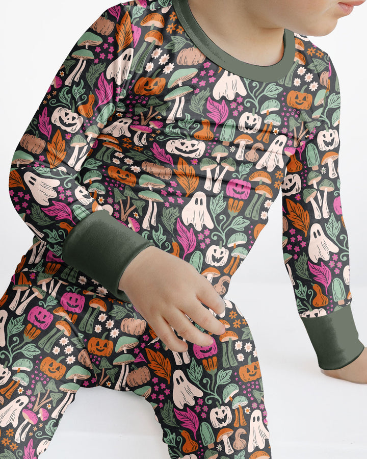 Dark Pumpkin Zona Bamboo Two Piece Long Sleeve Pajama Set