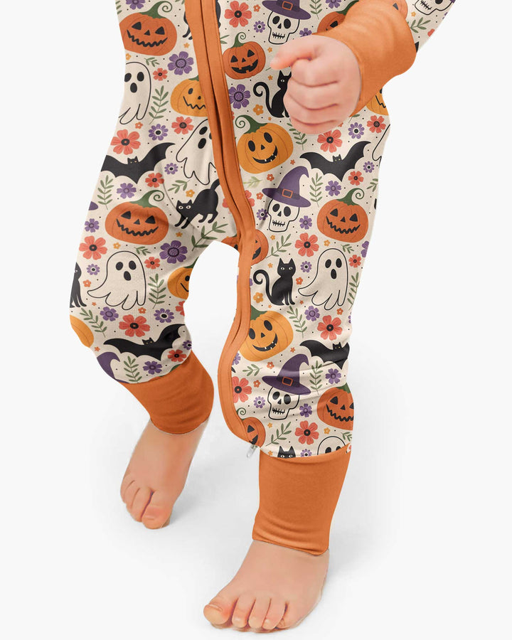 Spooky Halloween Floral Delight Bamboo Convertible Zippy