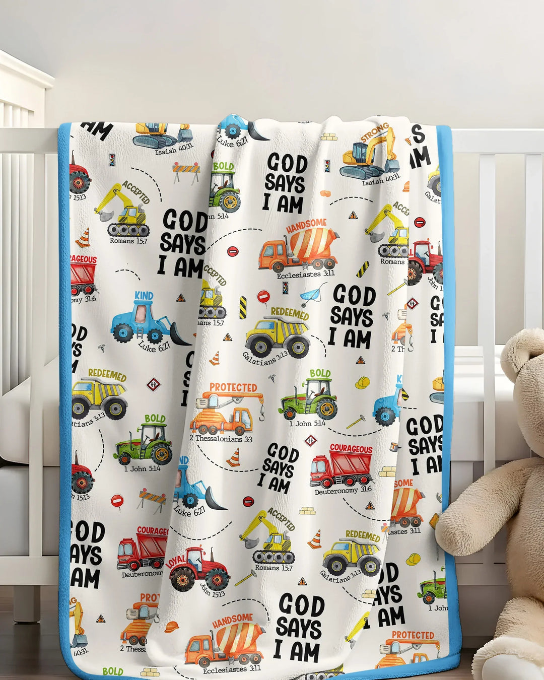 God Says I Am Boy Bamboo Blanket