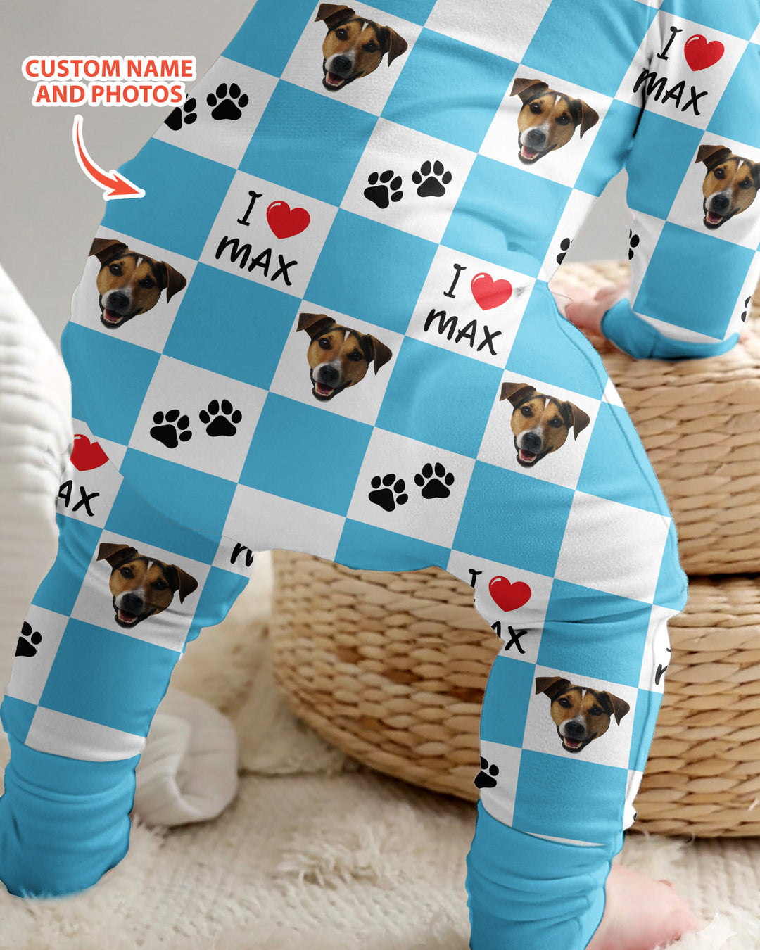 Custom Photo I Love My Best Friend Dog/Cat Bamboo Convertible Zippy