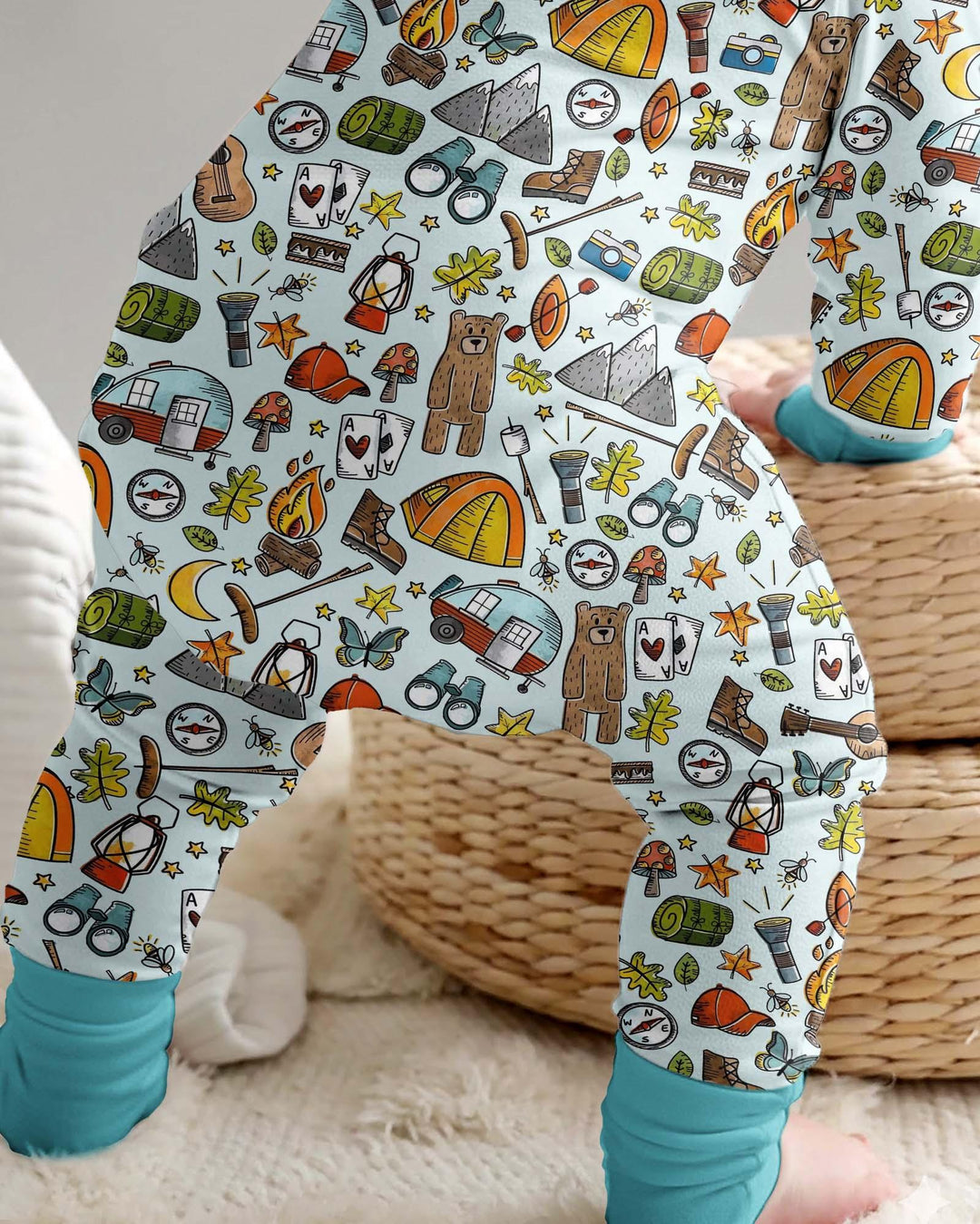 Gerippte Babykleidung mit individuellem Foto - Weich &amp; Skizzenhaft