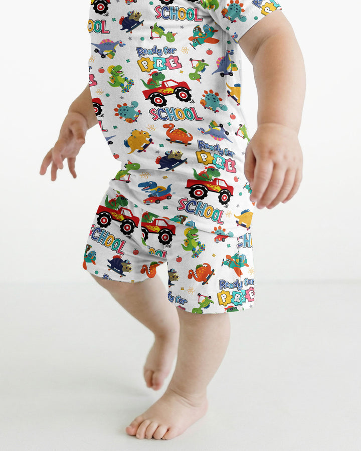 Schlafanzug-Set zweiteilig, kurze Ärmel, kurze Hose, Bambus