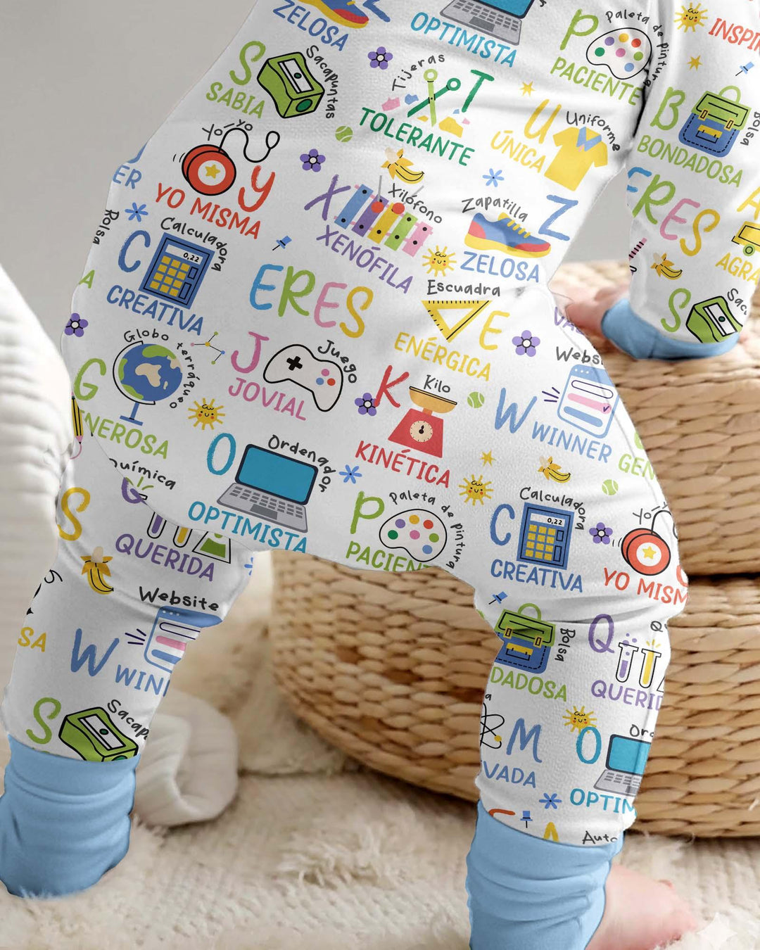Gerippte Babykleidung mit individuellem Foto - Weich &amp; Skizzenhaft