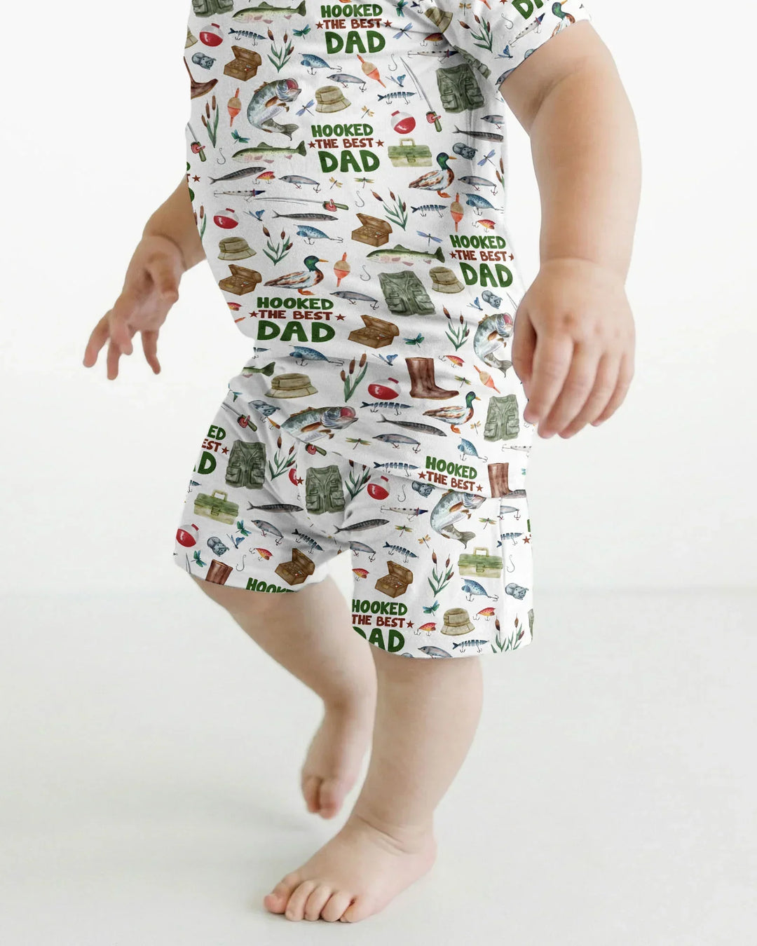 Template Zweiteiliges Pyjama-Set mit kurzen Ärmeln und Shorts