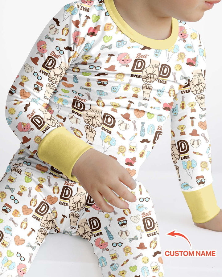 Zweiteiliges Langarm-Pyjama-Set mit Sommerfrüchten