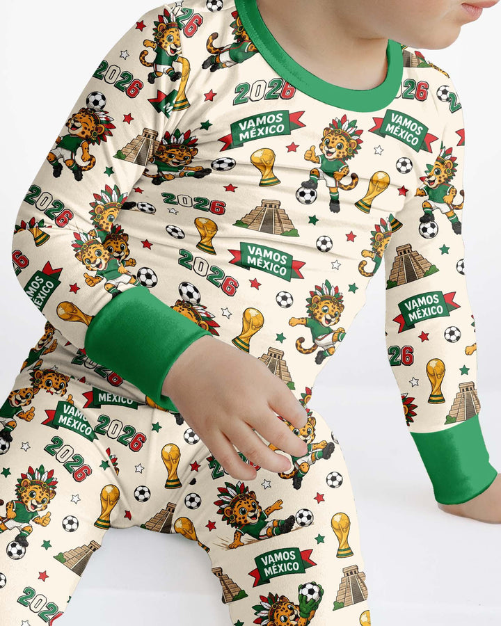 Zweiteiliges Langarm-Pyjama-Set mit Sommerfrüchten