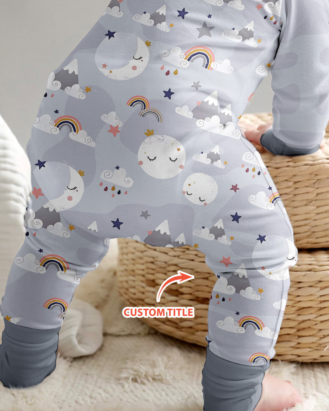 Personalized Loves To The Moon And Back Bamboo Convertible Zippy