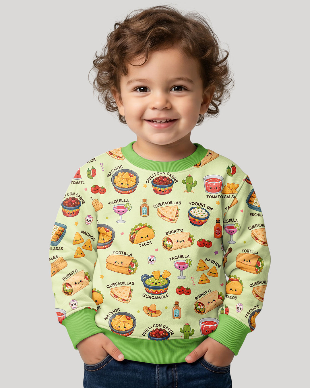 Kawaii Mexican Food Bamboo Crewneck Sweatshirt