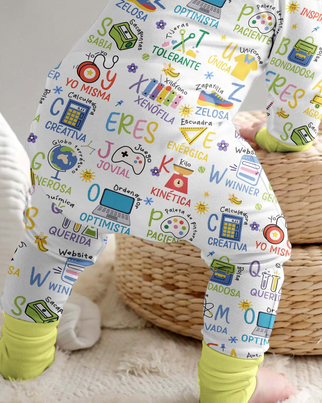 Gerippte Babykleidung mit individuellem Foto - Weich &amp; Skizzenhaft