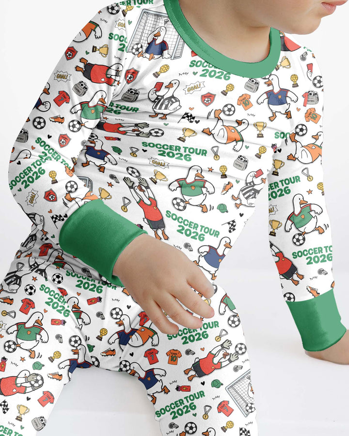 Zweiteiliges Langarm-Pyjama-Set mit Sommerfrüchten