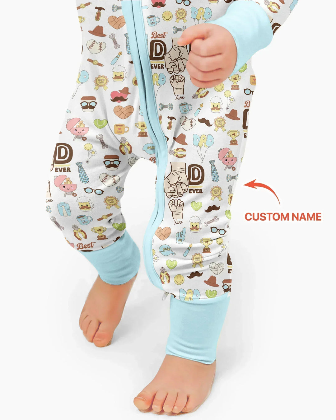 Gerippte Babykleidung mit individuellem Foto - Weich &amp; Skizzenhaft