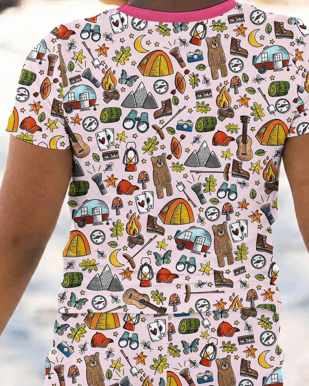 Zweiteiliges, kurzärmliges Pyjama-Set mit Marienkäfern