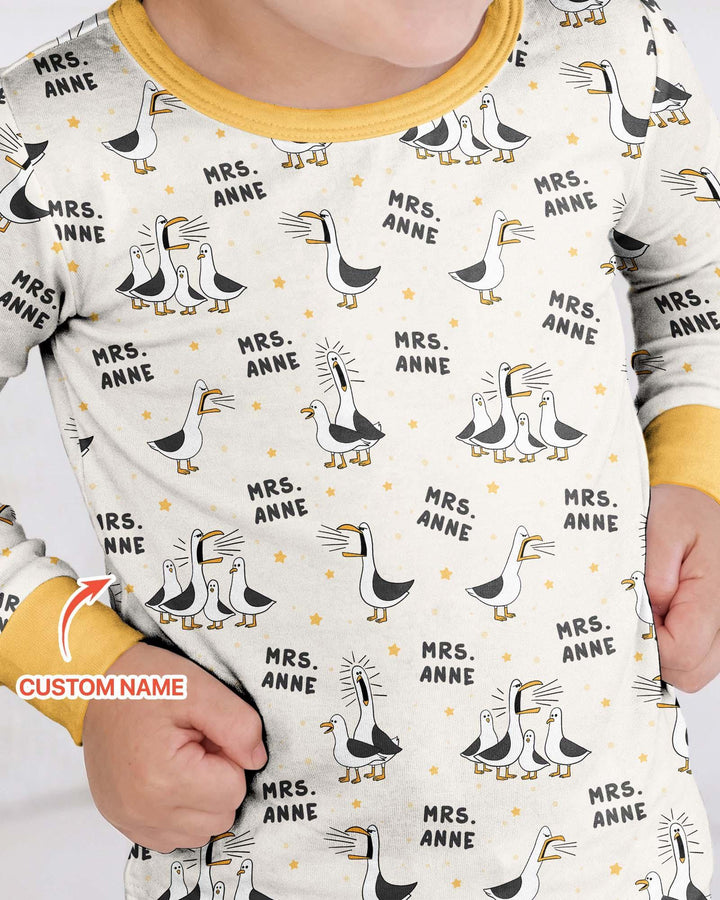 Zweiteiliges Langarm-Pyjama-Set mit Sommerfrüchten