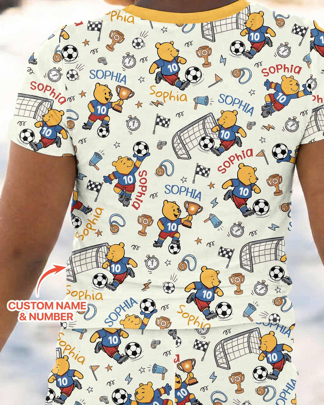 Zweiteiliges, kurzärmliges Pyjama-Set mit Marienkäfern