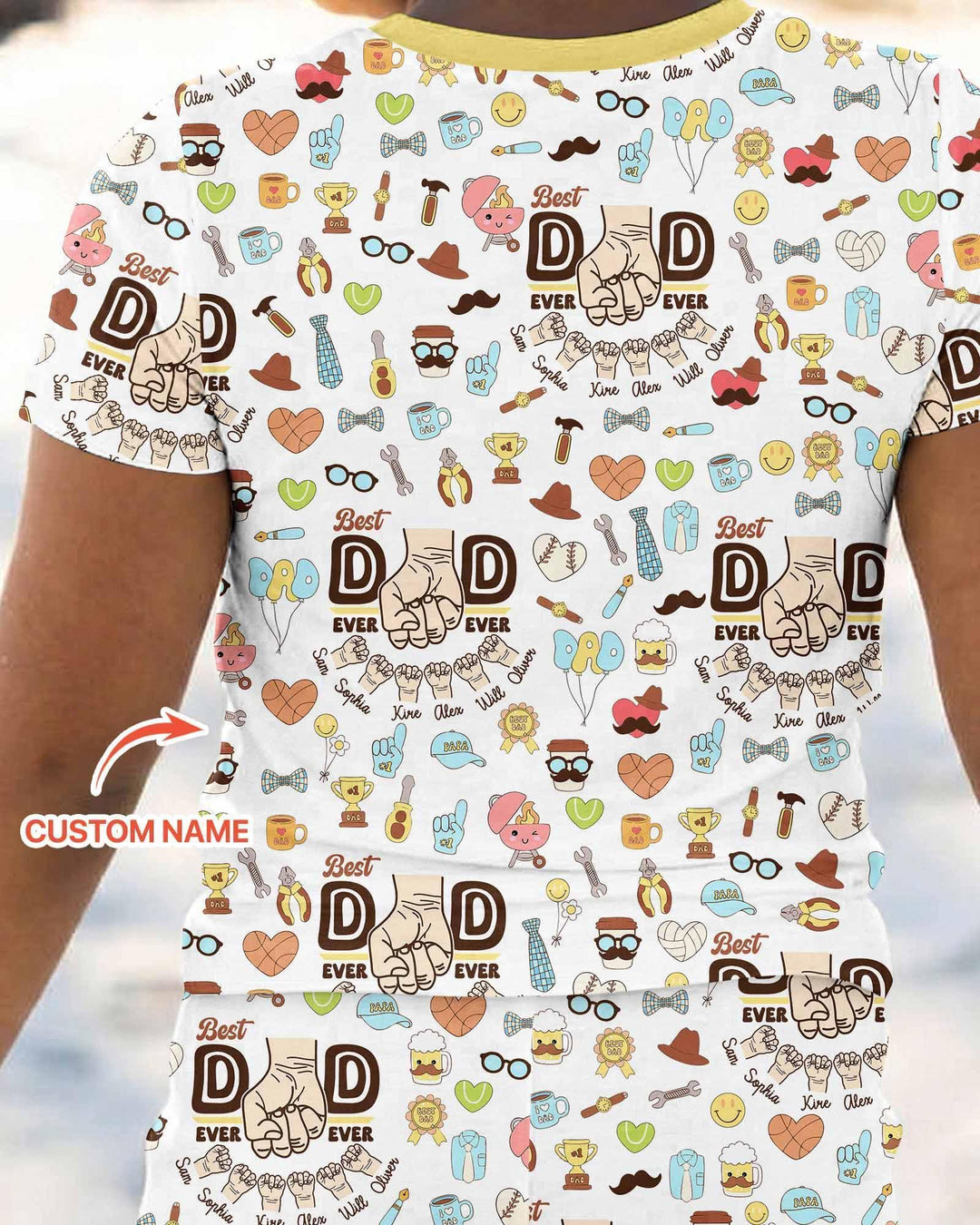 Zweiteiliges, kurzärmliges Pyjama-Set mit Marienkäfern