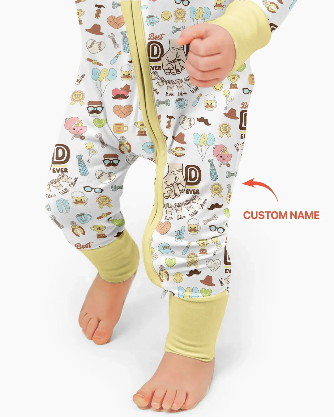 Gerippte Babykleidung mit individuellem Foto - Weich &amp; Skizzenhaft