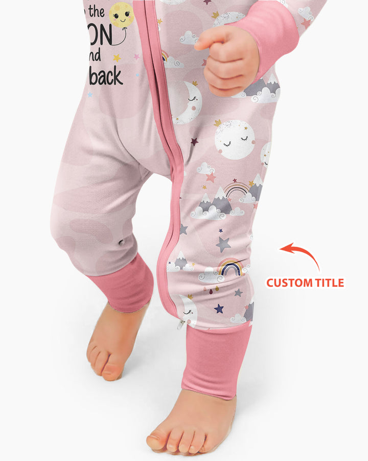 Personalized Loves To The Moon And Back Bamboo Convertible Zippy