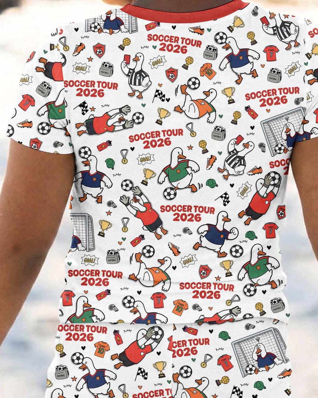 Zweiteiliges, kurzärmliges Pyjama-Set mit Marienkäfern