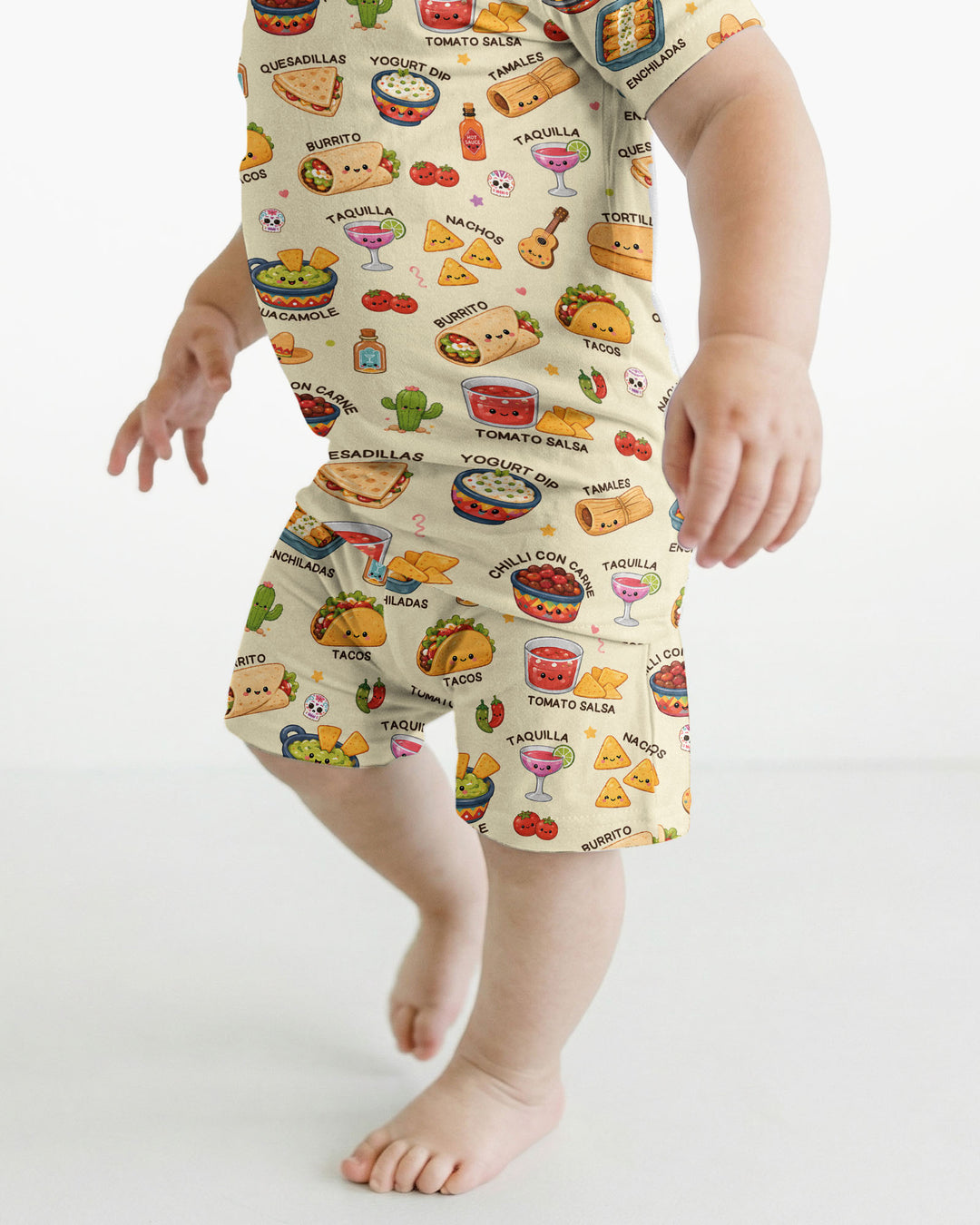 Schlafanzug-Set zweiteilig, kurze Ärmel, kurze Hose, Bambus