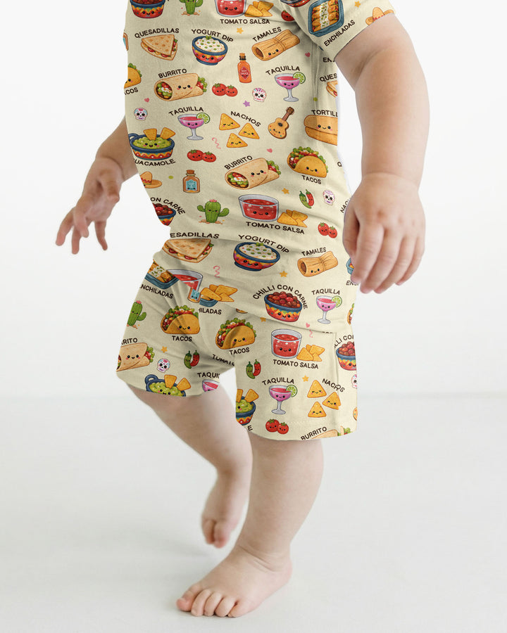 Schlafanzug-Set zweiteilig, kurze Ärmel, kurze Hose, Bambus