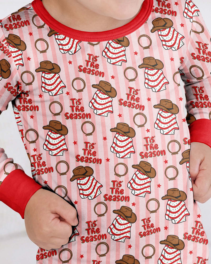 Western Christmas Tis the Season Bamboo Two Piece Long Sleeve Pajama Set