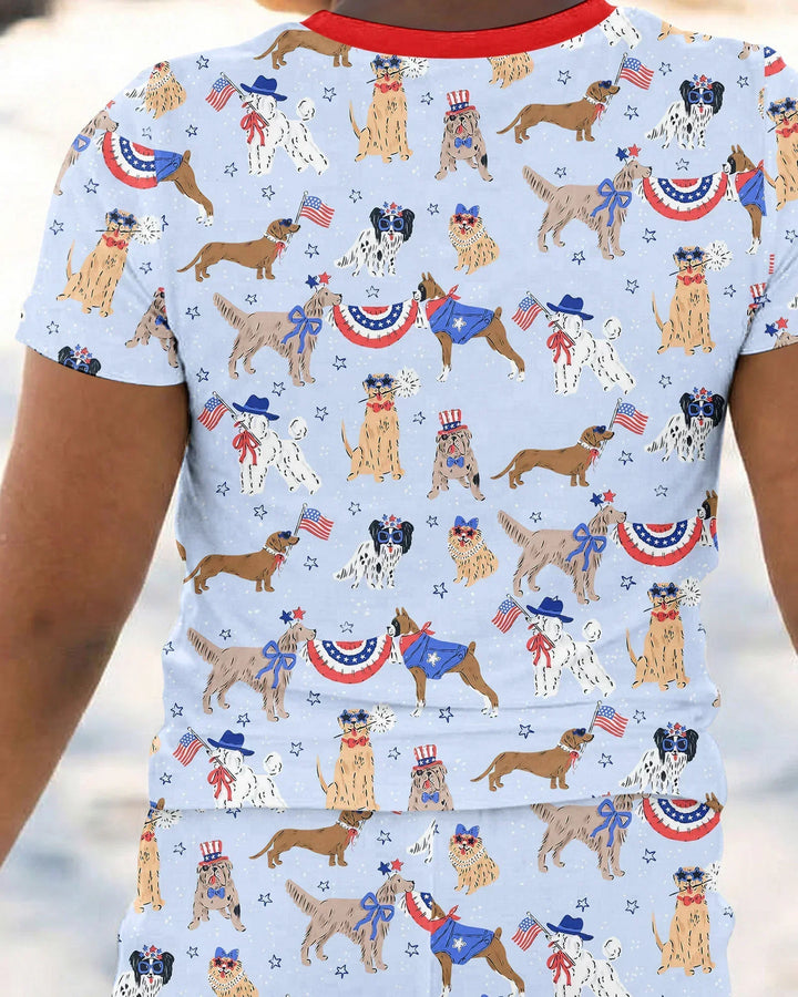 Zweiteiliges, kurzärmliges Pyjama-Set mit Marienkäfern