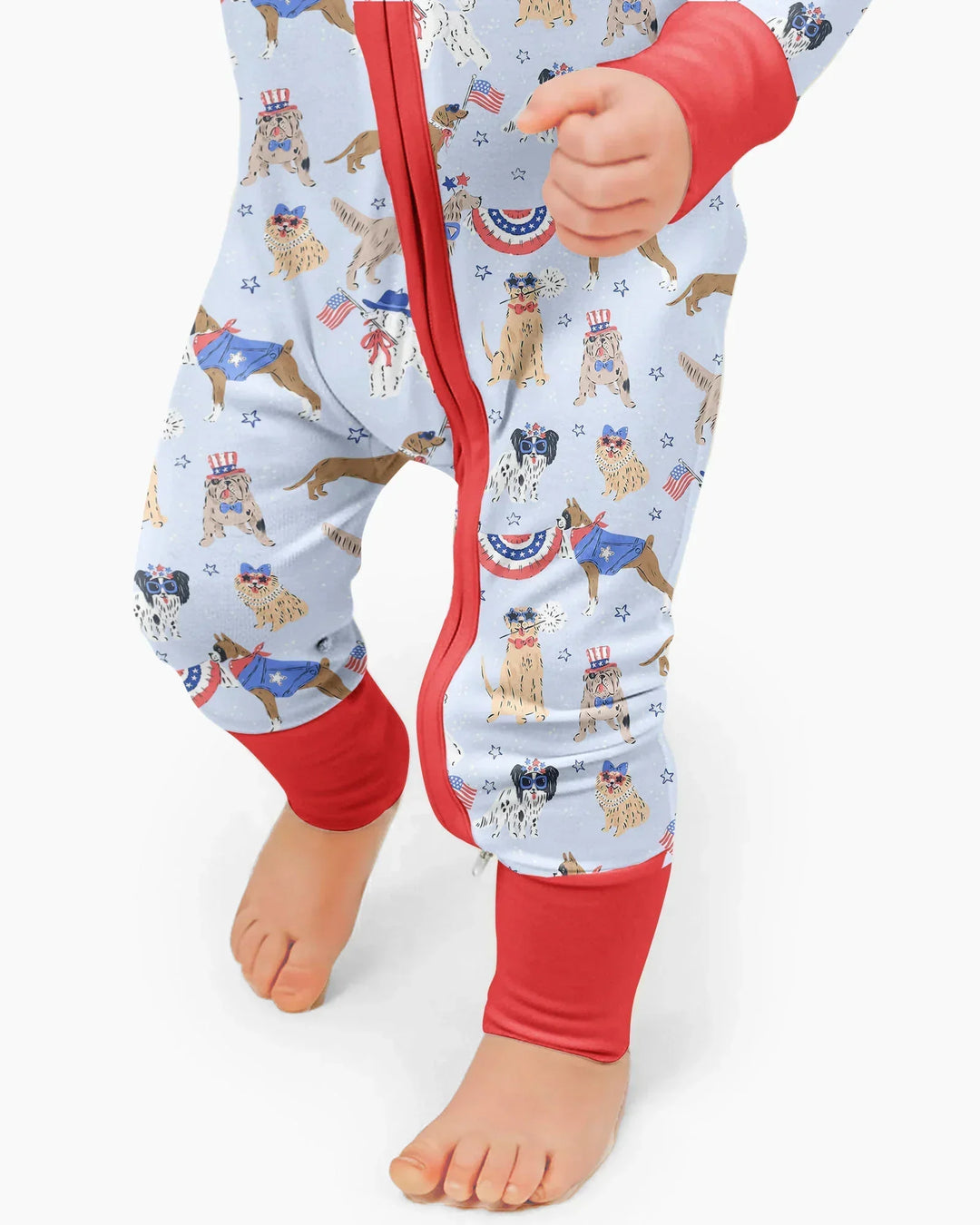 Patriotic Pups Family Matching Bamboo Convertible Zippy