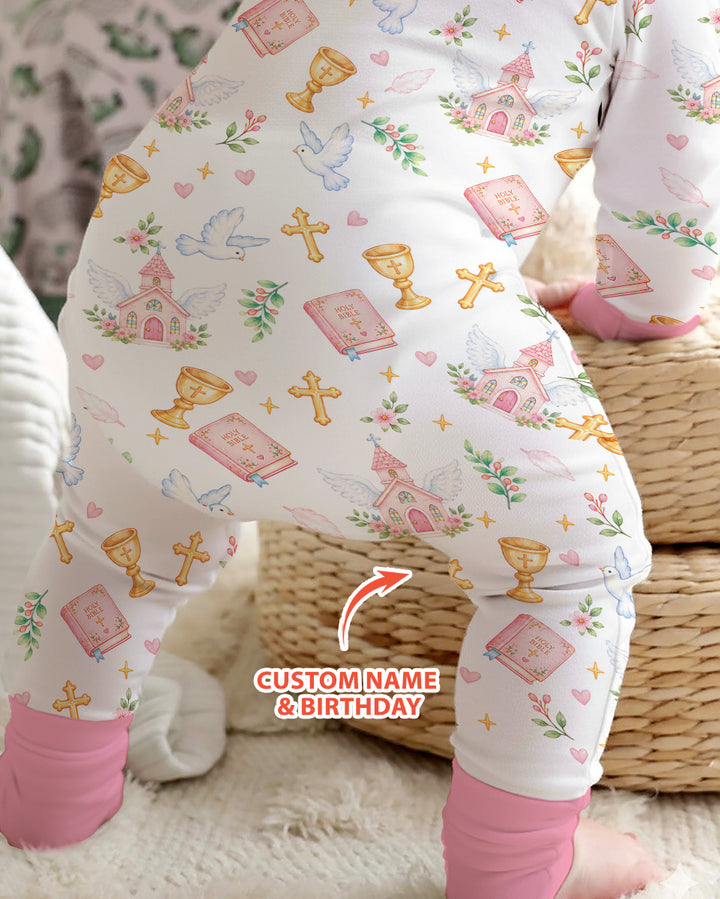 Personalized When I Wake Up It Will Be My Christening Day Bamboo Convertible Zippy