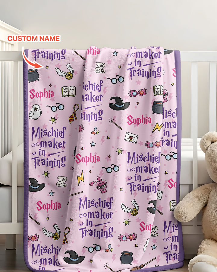 Custom Name Mischief Maker In Training Bamboo Blanket