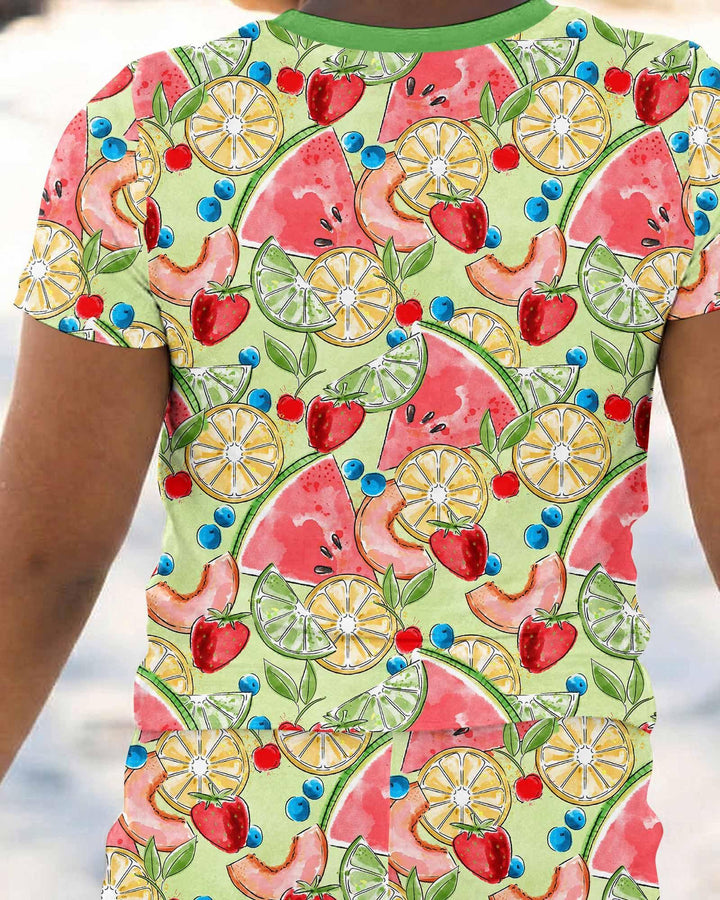 Zweiteiliges, kurzärmliges Pyjama-Set mit Marienkäfern