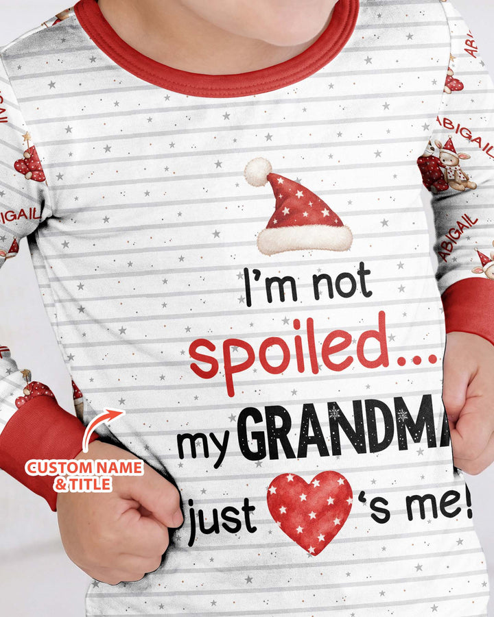 Custom Name I'm Not Spoiled Bamboo Two Piece Long Sleeve Pajama Set