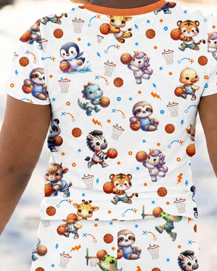 Zweiteiliges, kurzärmliges Pyjama-Set mit Marienkäfern