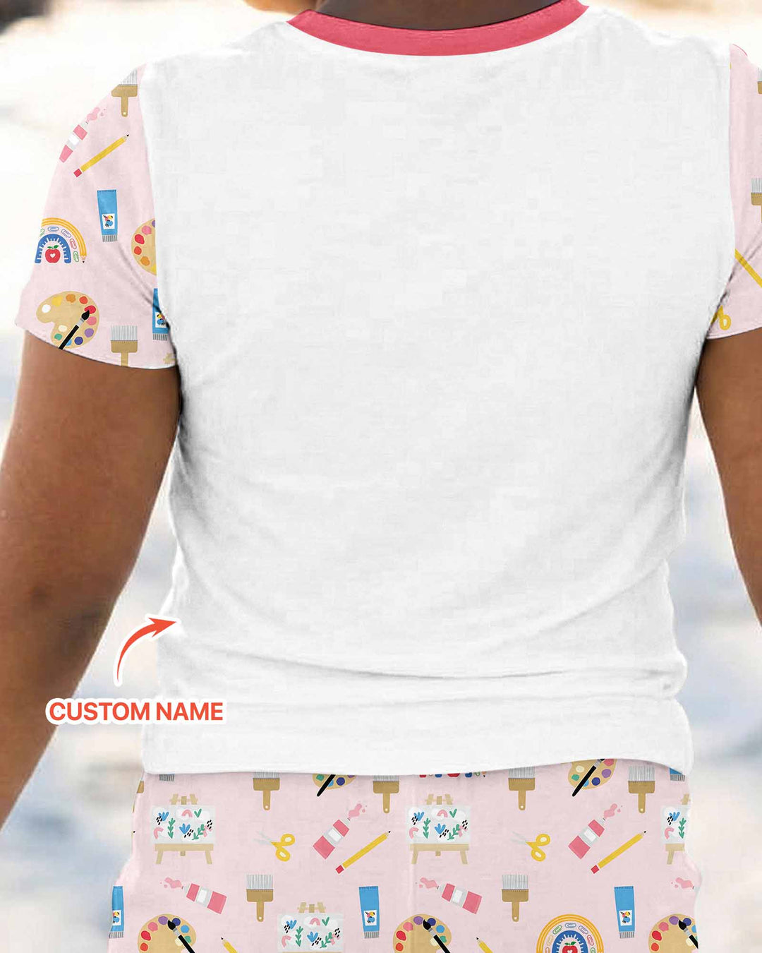 Custom Name When I Wake Up I Will Be Starting School Bamboo Two Piece Short Sleeve Pajama Set
