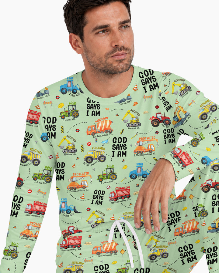 God Says I am Bamboo Men's Pajama Set