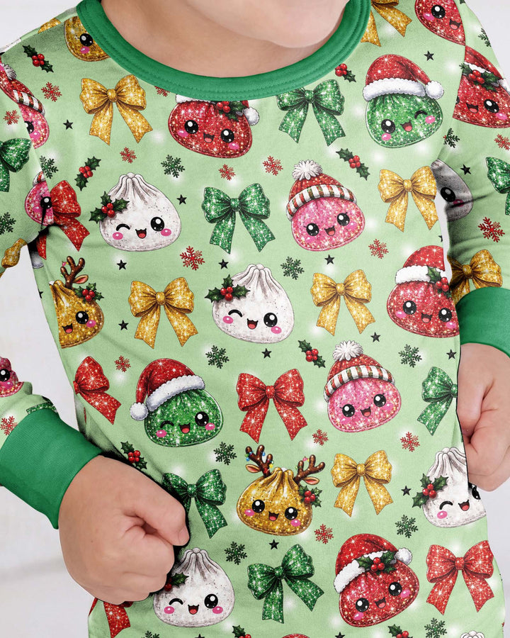 You're A Christmas Dumpling Bamboo Two Piece Long Sleeve Pajama Set