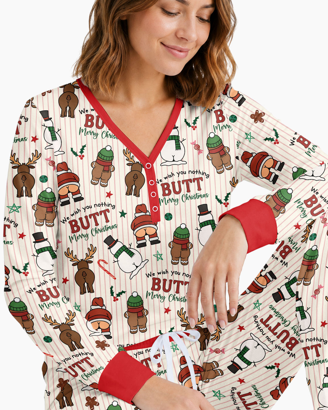We Wish You Nothing Butt Merry Bamboo Women Pajama Set