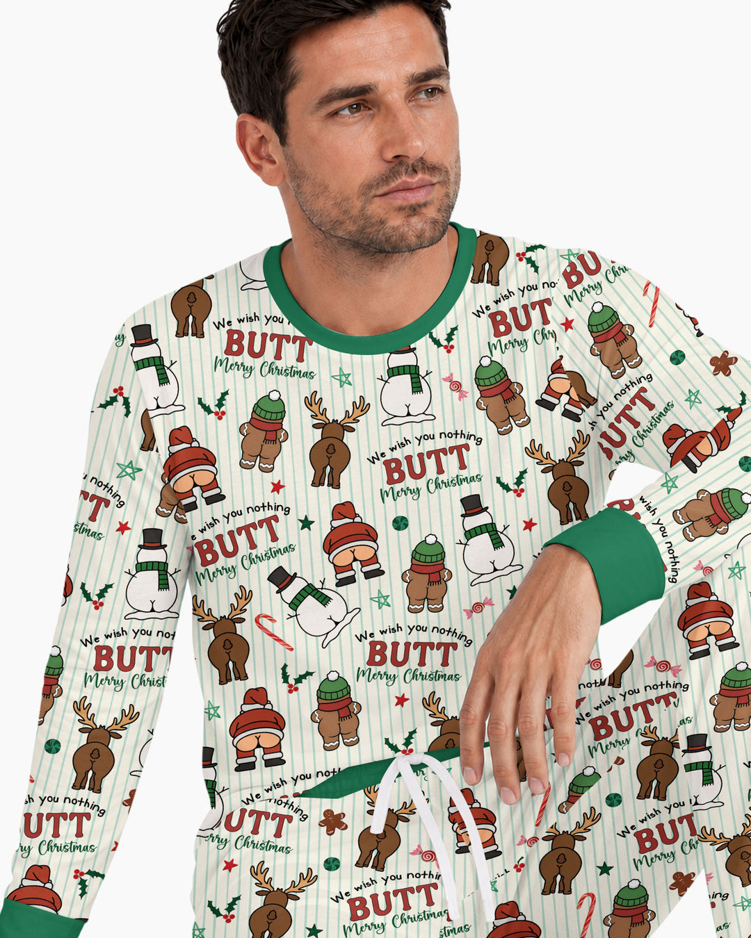 We Wish You Nothing Butt Merry Bamboo Men's Pajama Set