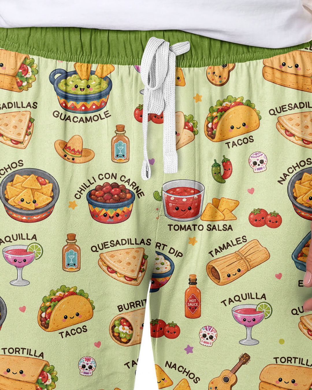 Kawaii Mexican Food Bamboo Men's Pajama Set