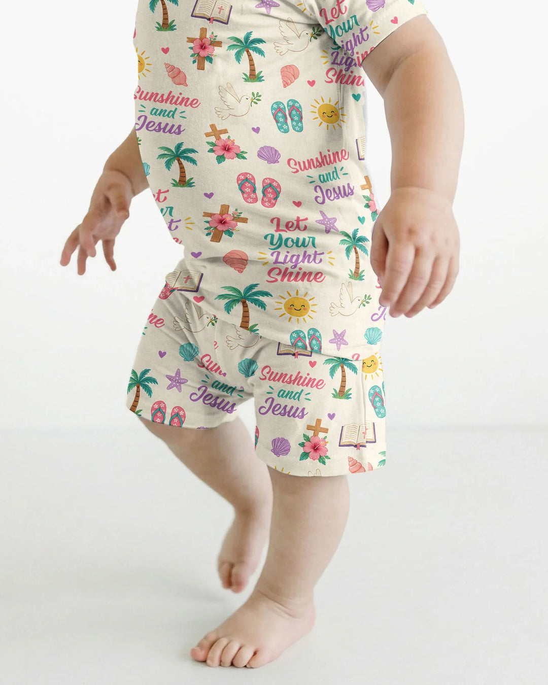 Schlafanzug-Set zweiteilig, kurze Ärmel, kurze Hose, Bambus