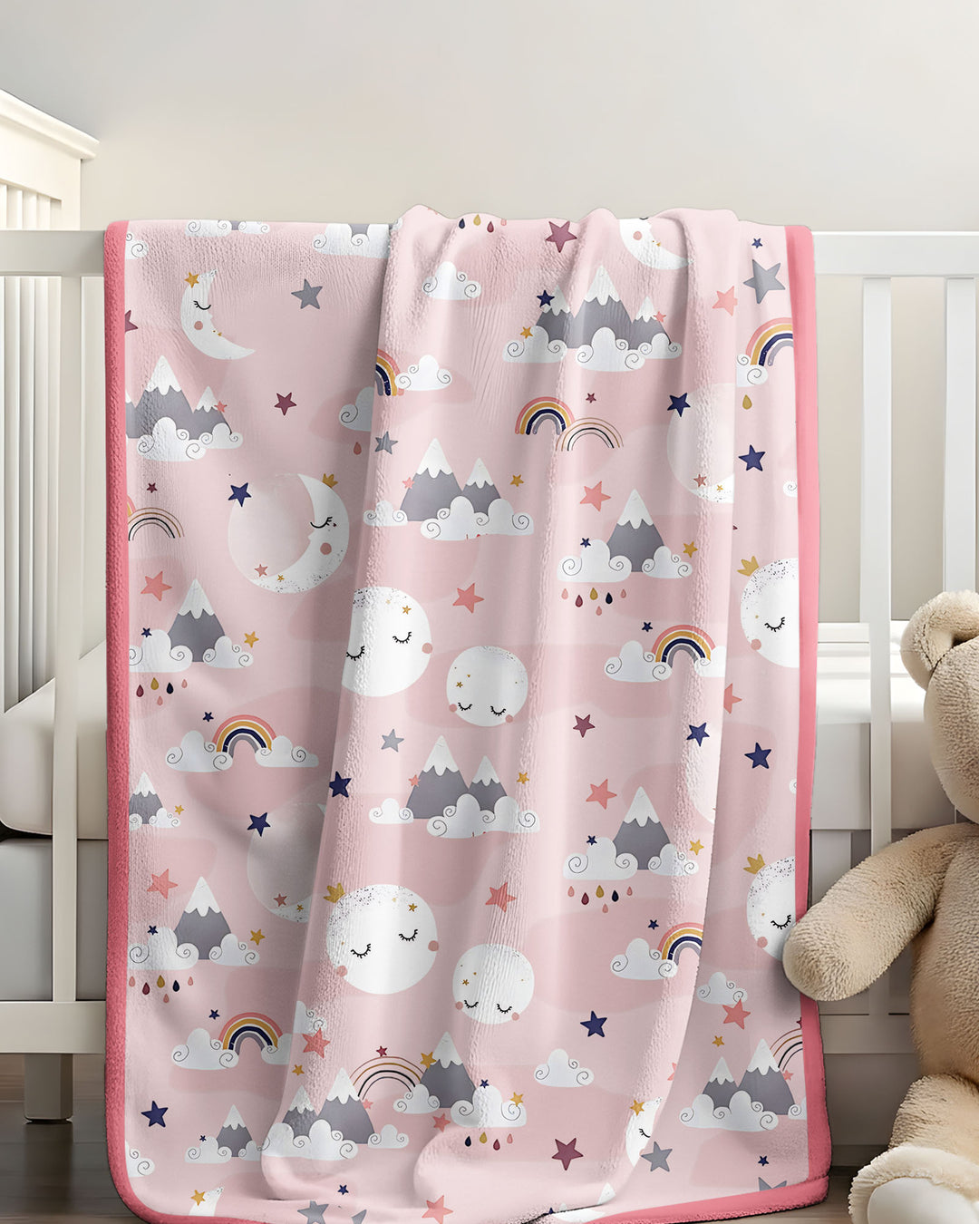 My Grandma Loves Me To The Moon And Back Bamboo Blanket