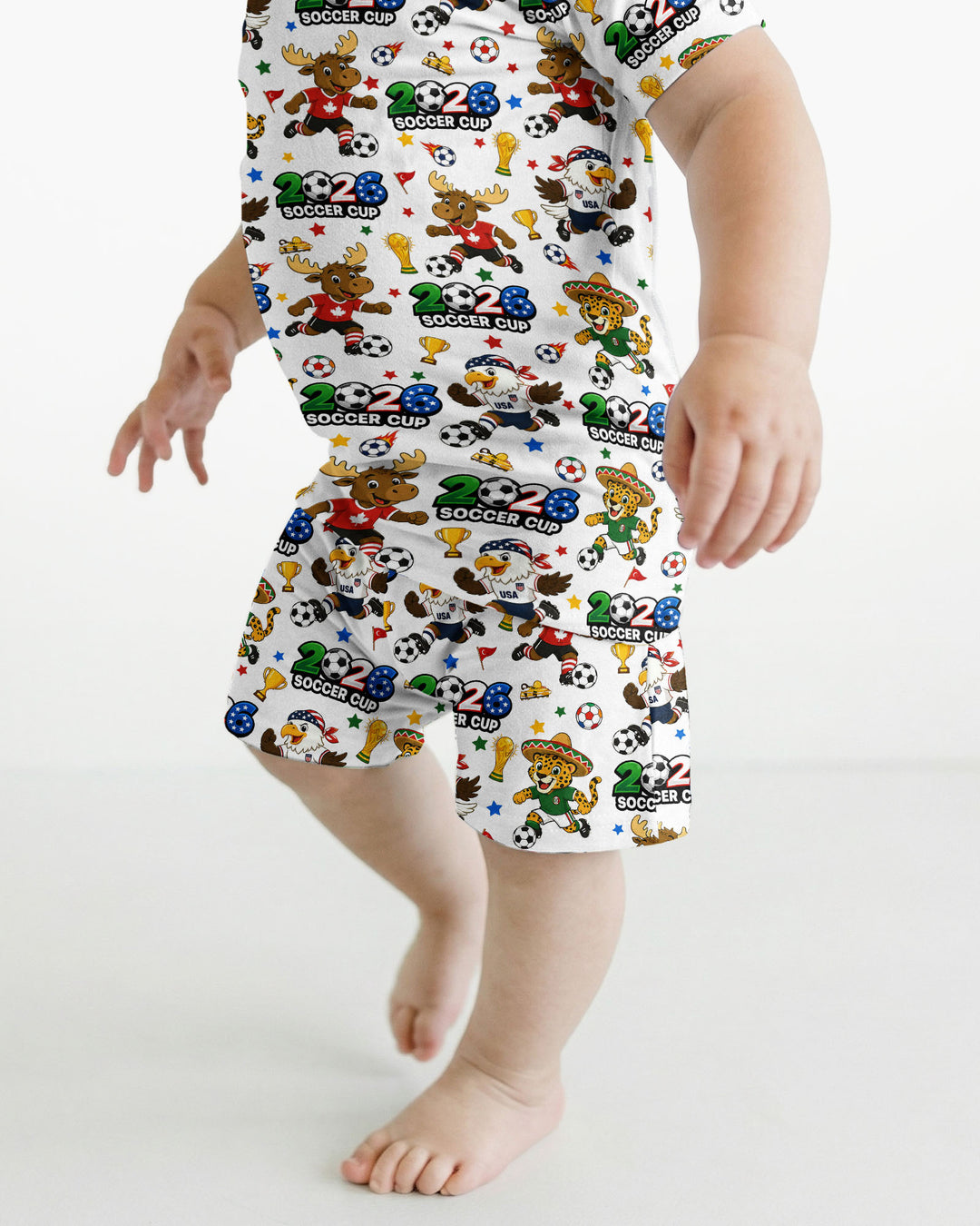 Schlafanzug-Set zweiteilig, kurze Ärmel, kurze Hose, Bambus