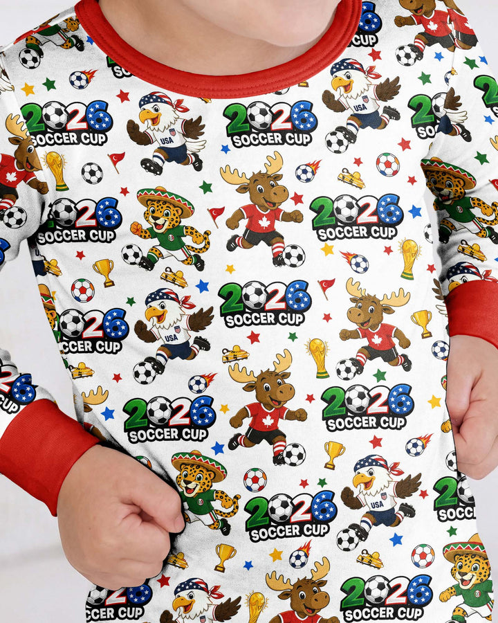 Zweiteiliges Langarm-Pyjama-Set mit Sommerfrüchten