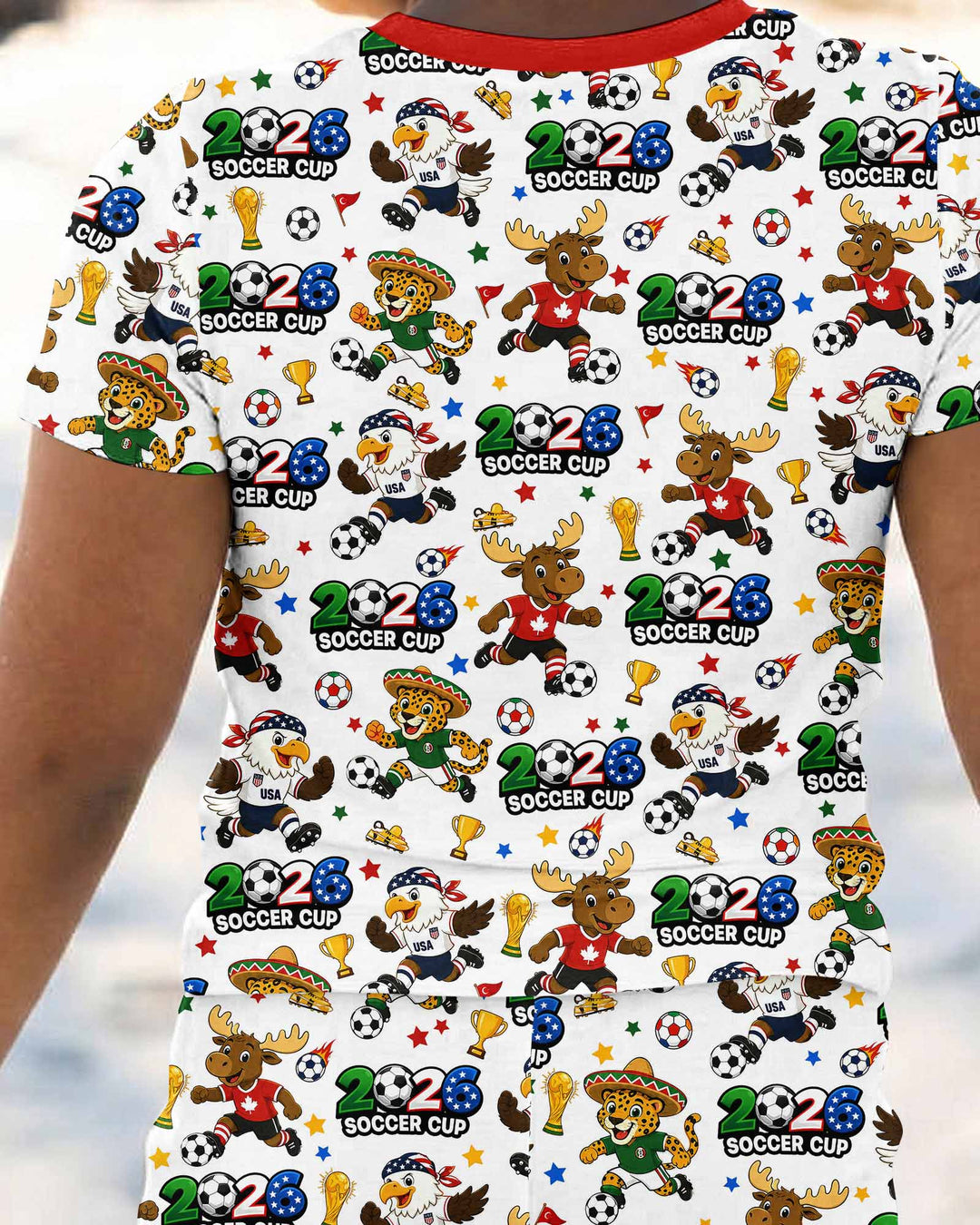 Zweiteiliges, kurzärmliges Pyjama-Set mit Marienkäfern