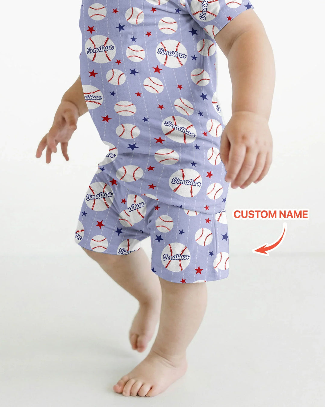 Zweiteiliges Pyjama-Set mit kurzen Ärmeln und Shorts im Sommer-Design