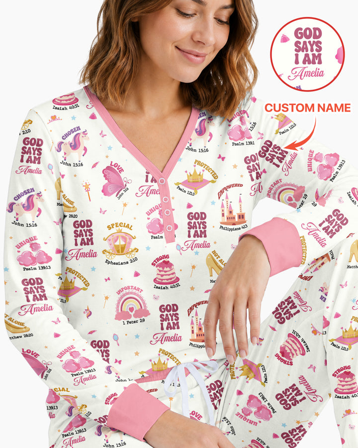 Gott sagt, ich bin Damen-Pyjama-Set