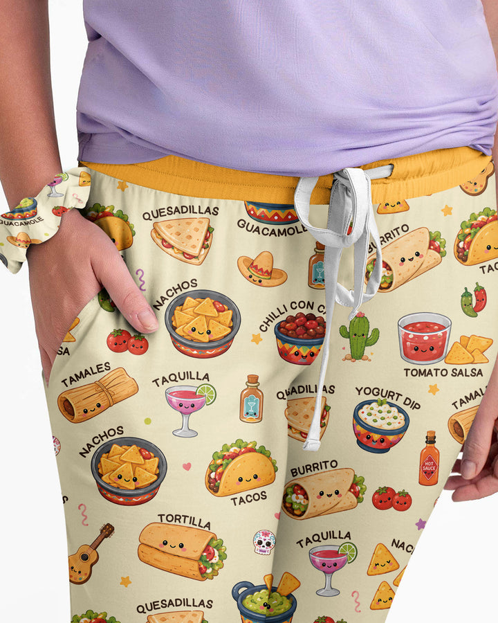 Kawaii Mexican Food Bamboo Women Pajama Set