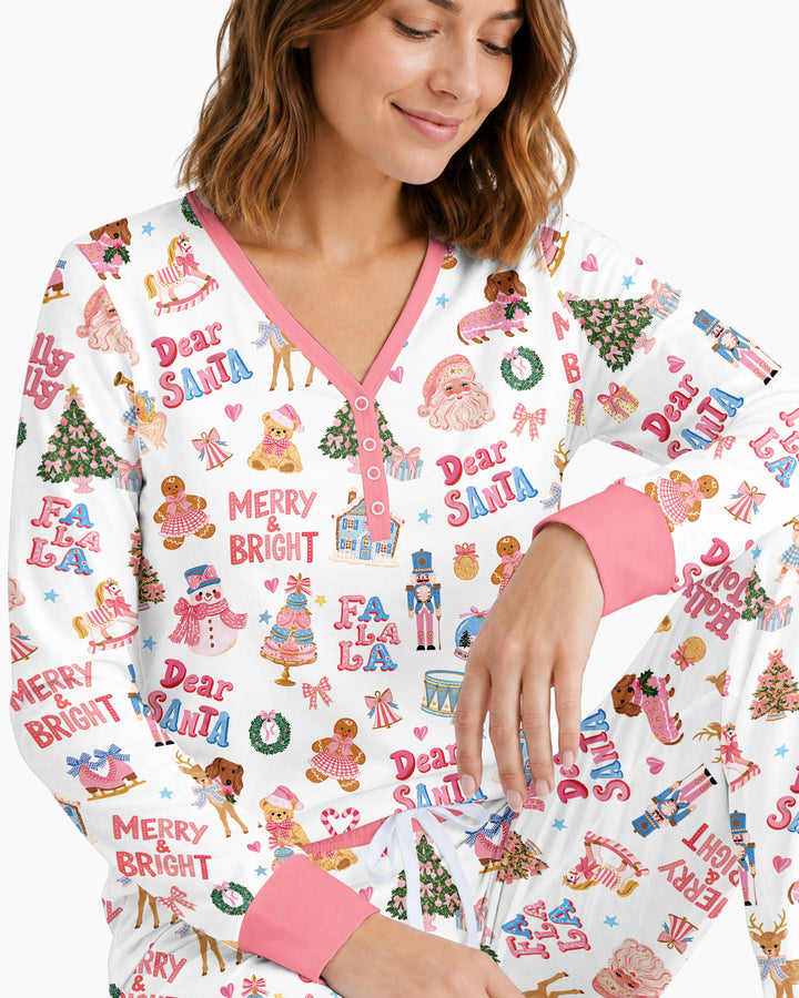 Falala Christmas Bamboo Women Pajama Set