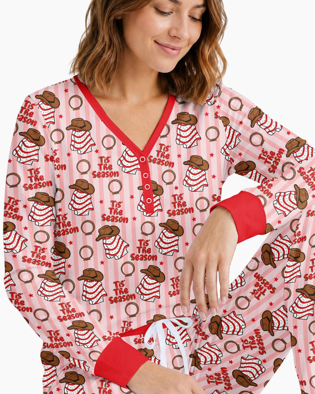 Western Christmas Tis the Season Bamboo Women Pajama Set