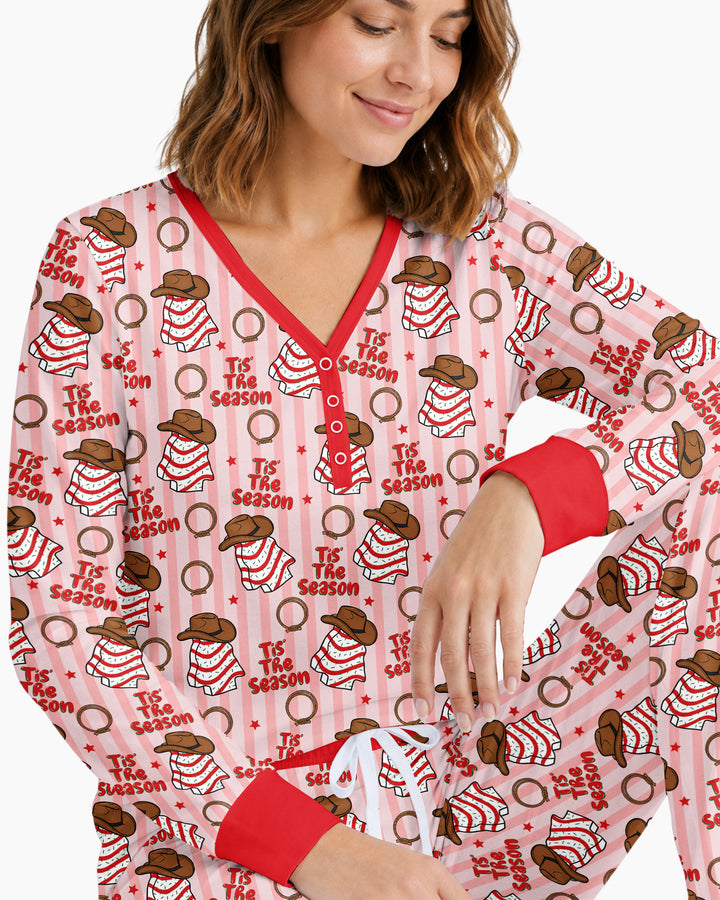 Western Christmas Tis the Season Bamboo Women Pajama Set